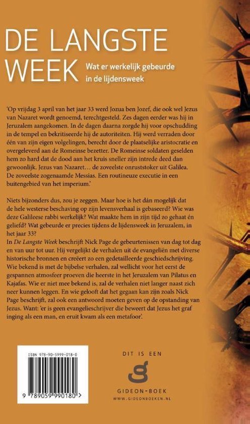 Langer Week De langste week, Nick Page | 9789059990180 | Boeken | bol