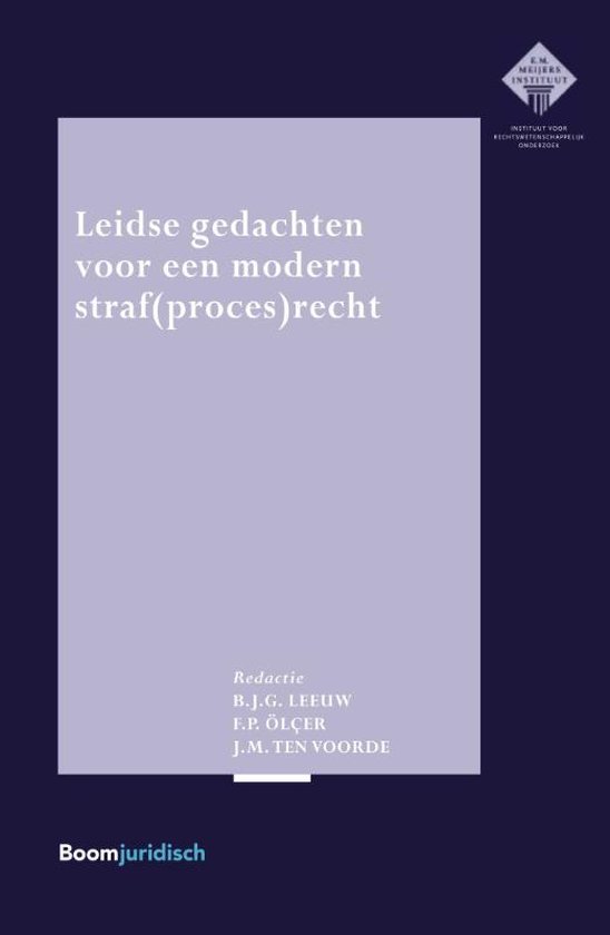 E.M. Meijers Instituut voor Rechtswetenschappelijk Onderzoek ... - cover