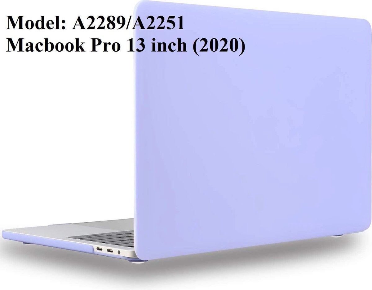 Macbook Case Hoes - Hard Cover voor Macbook Pro 13 inch 2020 A2289 - A2251 - A2338 M1 - Laptop Cover - Matte IJsblauw