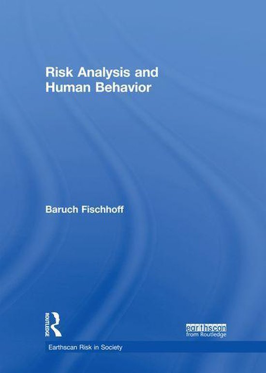 Risk Analysis and Human Behaviour - cover
