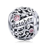 Zilveren bedel Verjaardag maand Oktober