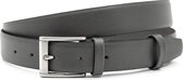 Grijze heren pantalon riem 3 cm breed - Grijs - Casual - Echt Leer - Taille: 100cm - Totale lengte riem: 115cm
