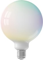 CALEX - LED Lamp - Globe - Smart LED G125 - E27 Fitting - Dimbaar - 5W - Aanpasbare Kleur CCT - RGB - Mat Wit - BES LED