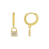 Oorringen love lock - Oorbellen - cadeautje - Goud