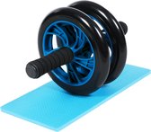 Avessa AB Roller - Trainingswiel voor buikspieren – Oefenwiel - Buikspiertrainer / buikspierwiel / buikspier roller / Ab Wheel - Luxe uitvoering met Mat, foam handvatten en stabiel