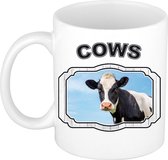 Dieren liefhebber koe mok 300 ml - kerramiek - cadeau beker / mok koeien liefhebber