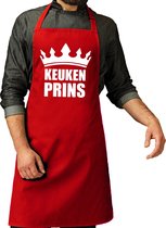 Keuken Prins barbeque schort / keukenschort rood voor heren - bbq schorten