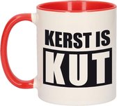 Kerst is kut koffiemok / theebeker rood Kerstmis kerstcadeau 300 ml