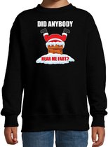 Fun Kerstsweater / Kerst trui  Did anybody hear my fart zwart voor kinderen - Kerstkleding / Christmas outfit 14-15 jaar (170/176) - Kersttrui