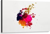 Canvas  - Gekleurde Verfvlekken - 120x80cm Foto op Canvas Schilderij (Wanddecoratie op Canvas)