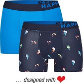 Happy Shorts 2-Pack Boxershorts Heren Tropical Birds - Maat M