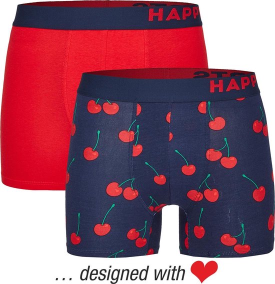Happy Shorts 2-Pack Boxershorts Heren Cherry Print - Maat XXL | bol.com