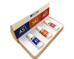 Dr. CPU Aqua Peeling Oplossingen AS1, SA2 en A03 – 3-staps vloeistofset voor hydrafacial, aqua peeling & hydrodermabrasie gezichtsbehandelingen – met AHA, BHA en Vitamine C – professioneel huidverzorgingssysteem 3x30ml