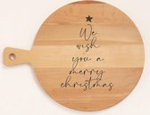 KERSTCADEAU  TAPASPLANK - kerst, kerstversiering, beuken hout,  31,5 x 25 cm