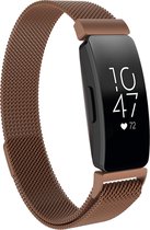 Inspire milanese band - bruin - Geschikt voor Fitbit - ML - Horlogeband Armband Polsband