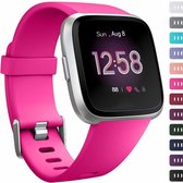 Fitbit Versa rubberen sport bandje - Magenta - Fitbit versa bandjes