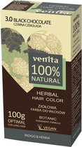 Venita 100% NATURAL BIO ORGANIC Henna HERBAL BOTANICAL PERMANENT VEGAN Haarverf 3.0 Zwart/Black Chocolate 100g