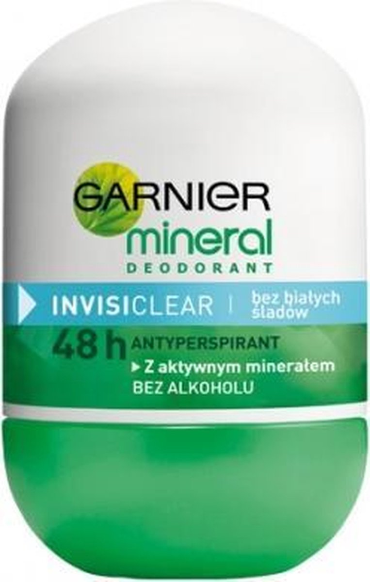 Garnier Mineral Invisi Clear Deodorant Antiperspirant RollOn 50Ml
