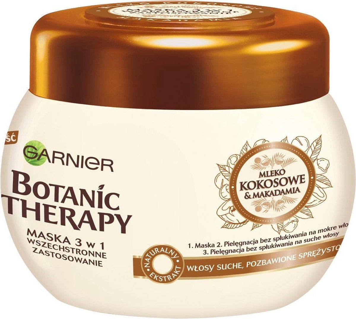 Garnier - Botanic Therapy Mask For Dry Rough Hair Devoid Of Elasticity Coconut Milk & Makadamia 300Ml
