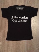 Babyshirt met opdruk ''jullie worden opa&oma