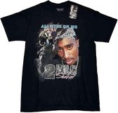 Tupac - All Eyez Homage Heren T-shirt - L - Zwart