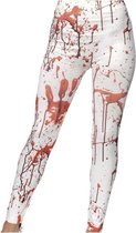 Horror Leggings White with Blood Splatter