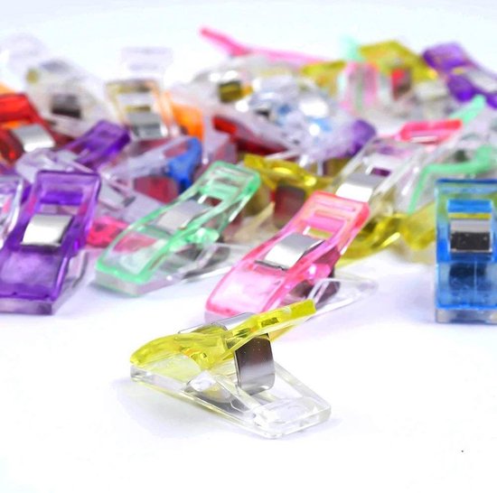 Premium Wonder Clips 50 Stuks - A-kwaliteit - Knijpertjes - Vervanging voor spelden - Wonderclips - Multicolor