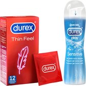 Durex Thin Feel Condooms & Durex Play Sensitive Glijmiddel 50 ml