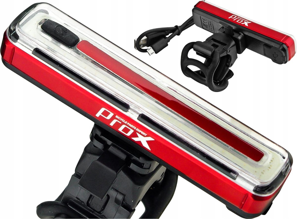 Prox rood achterlicht fiets - USB oplaadbaar - LED