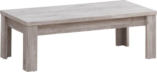 Belfurn - - Table basse Ellis en chêne gris avec garniture noire