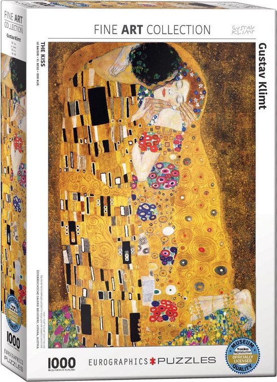 Eurographics puzzel The Kiss - Gustav Klimt - 1000 stukjes | bol.com