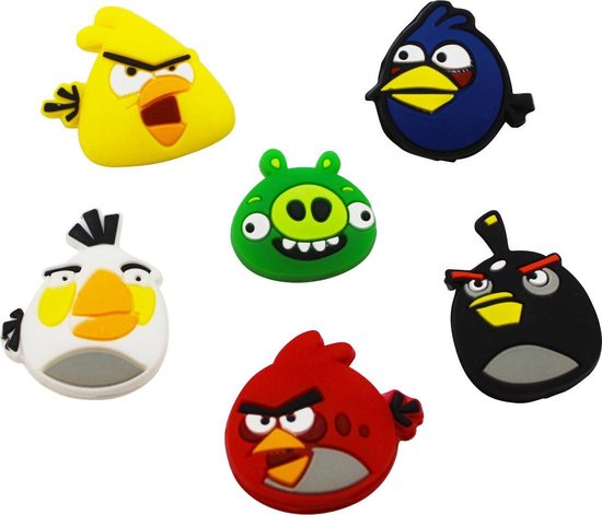 Verkleuren team overal Tennisdemper - Angry Birds - 6 stuks - Minder trillingen, meer grip -  Tennis grip... | bol.com