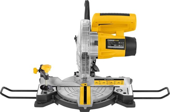 Powerplus elektrische verstekzaag POWX075700 - 1500W zaagmachine, Ø210mm - rechte & versteksneden - laser - met 1 acc.