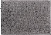 Lucy's Living Luxe badmat CHECKO Grey – 43 x 61 cm - grijs - douchemat - badmatten - badmat antislip - badkamer - badmat zwart - badtextiel - polyester
