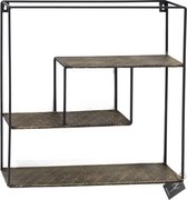 Kolony® Decoratief Goud/Koperkleurig Wandrek van Staal | Afmetingen 45 x 45,5 x 10 cm
