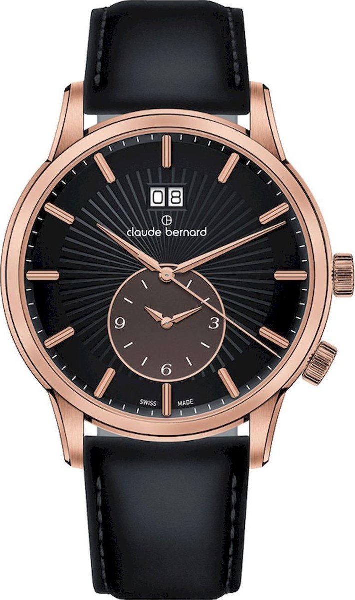 Claude Bernard Classic 2nd Time Zone 62007-37R-NIBRR mannen horloge
