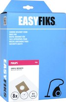 Easyfiks - Stofzuigerzakken - Geschikt voor Philips Geneva en Mosquito - 8 Stuks