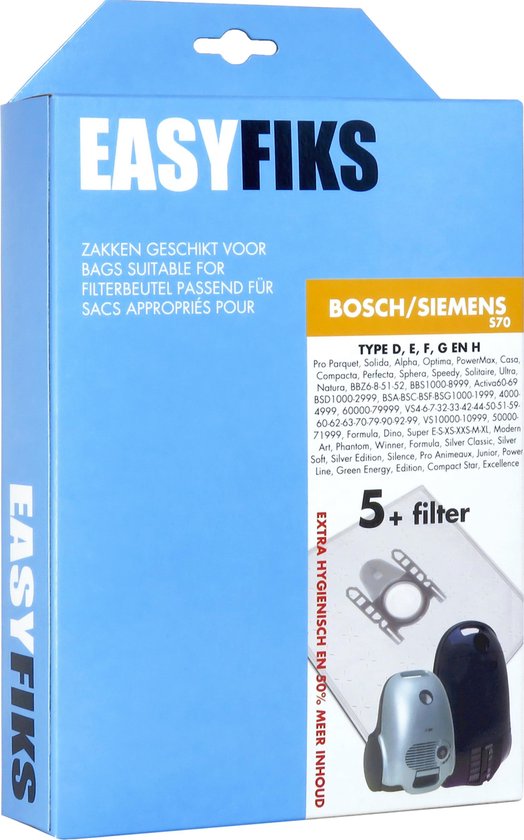 Easyfiks - Stofzuigerzakken - Geschikt voor Bosch/Siemens SynchroPower, gl  30, Zoo'o,... | bol.com