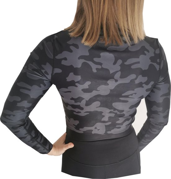 Legging + sweater - fitness trui - fitness - krachttraining - army - large  | bol.com