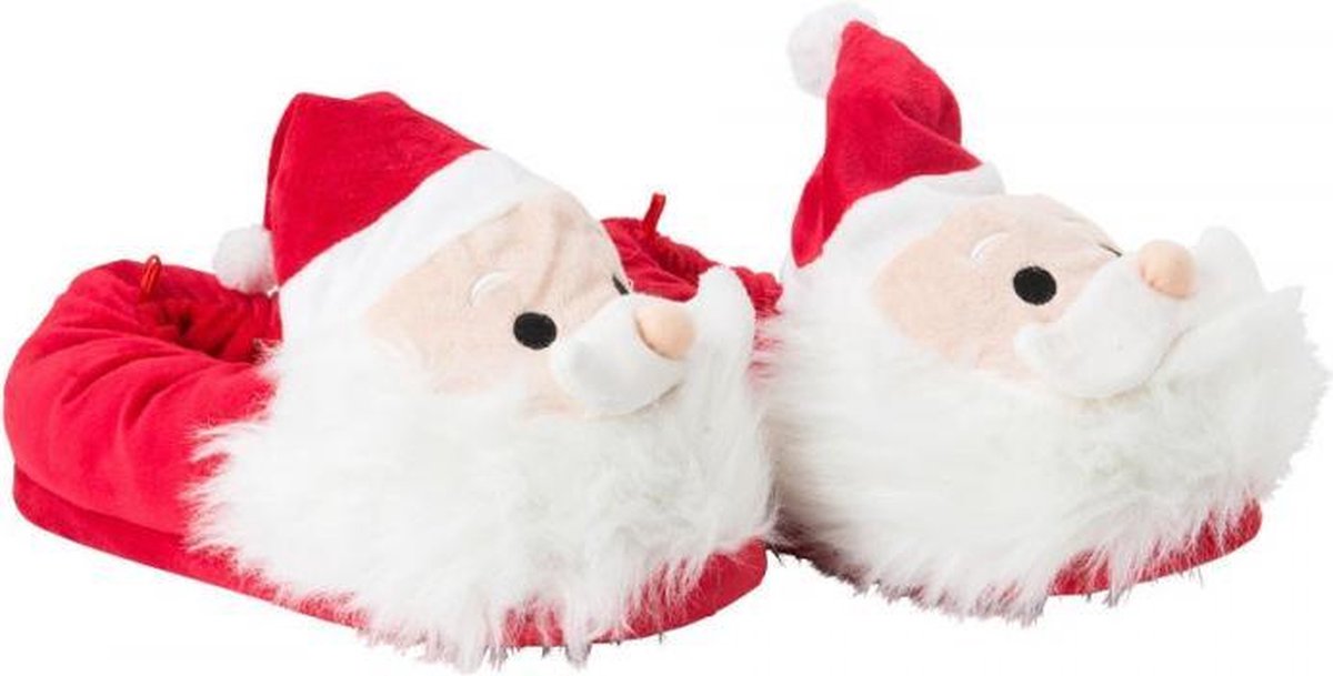 Chaussons Père Noël - Pantoufles femmes de Noël - Mauvais chaussons de Noël  - Rouge /... | bol