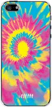 iPhone SE (2016) Hoesje Transparant TPU Case - Psychedelic Tie Dye #ffffff