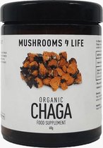 Mushrooms4Life / Biologisch Chaga Paddestoelenpoeder – 60G