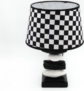 Tafellamp / Decoratielamp – Keramiek – Zwart, Wit