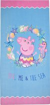 Nickelodeon Strandlaken Peppa Pig 140 Cm Katoen Lichtblauw/roze