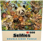 Double sided puzzel - Selfies - Jungle - 500 stukjes
