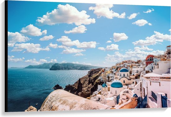 Canvas  - Mooi Uitzicht over Kos - Griekenland - 120x80cm Foto op Canvas Schilderij (Wanddecoratie op Canvas)