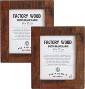 Raw Materials Factory Fotolijst - 30x35cm - Set van 2 - Gerecycled hout