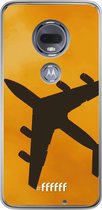 Motorola Moto G7 Hoesje Transparant TPU Case - Aeroplane #ffffff