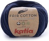 Katia Fair Cotton 5 - donkerblauw - 1 bol = 50 gr. = 155 m. - 100% biol. katoen