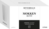 Riverdale Endless servies - theemok 30cl wit set 2 stuks